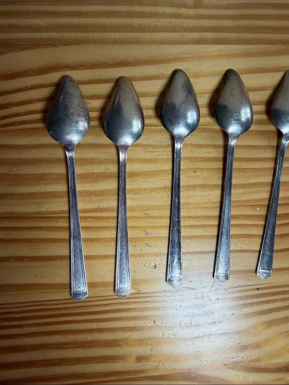 Vintage 1847 Rogers Bros Silverplate Grapefruit Spoons - Set of 6